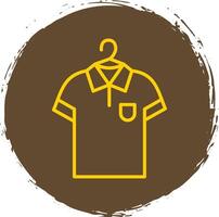 Shirt Line Circle Sticker Icon vector