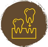 Implants Line Circle Sticker Icon vector