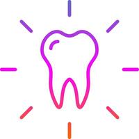 dental cuidado línea circulo pegatina icono vector