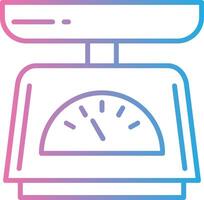 Weighing Line Gradient Icon Design vector