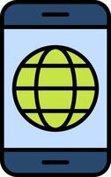 News Feed Line Filled Icon vector