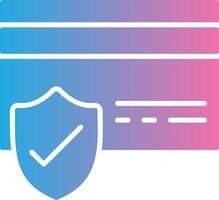 Secure Payments Glyph Gradient Icon Design vector