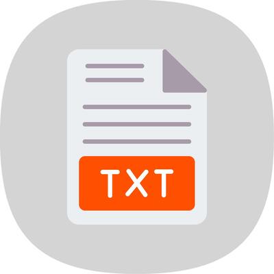 Text File Flat Curve Icon Design