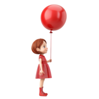 fille en portant ballon ai-génératif png