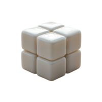 Stack of white building blocks on transparent background png