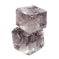 deux cristal clair la glace cubes empilés sur transparent Contexte png