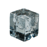 Single ice cube with transparent background png