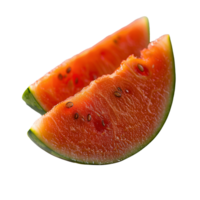 saftig Wassermelone Scheiben auf ein transparent Hintergrund png