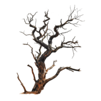 seco árbol aislado en transparente antecedentes png