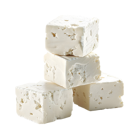 3D Rendering of a Germany Feta White Cheese on Transparent Background png