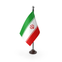 3D realistic Iranian Flag isolated on table flag stand heart to love with Iran hanging table mini stand and location GPS symbolic map flag, National Identity of Iran png