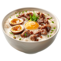 3D Rendering of a Egg with Boiled Rice in a Bowl on Transparent Background png