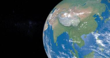 Cina la zona nel pianeta terra, Visualizza a partire dal esterno spazio video