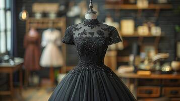 Dress Displayed on Mannequin in Store photo