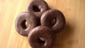 Chocolate Donuts as Background video