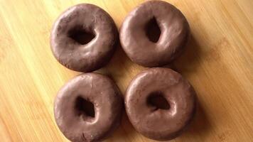 Chocolate Donuts as Background video