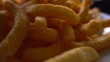 potatis pommes frites som bakgrund video