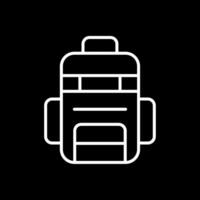 Bag Line Inverted Icon Design vector