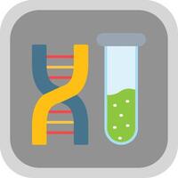 Dna Flat round corner Icon Design vector