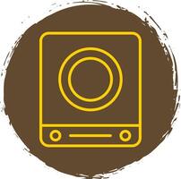 Induction Stove Line Gradient Icon Design vector