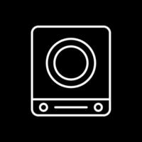 Induction Stove Line Inverted Icon Design vector