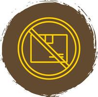 Prohibited Sign Line Circle Sticker Icon vector