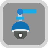 Security Camera Flat round corner Icon Design vector