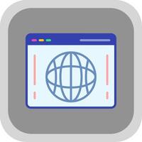 Web Portal Flat round corner Icon Design vector