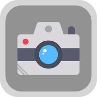 Camera Flat round corner Icon Design vector