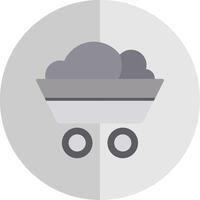 Coal Mining Flat Scale Icon Design vector