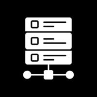 Database Glyph Inverted Icon Design vector