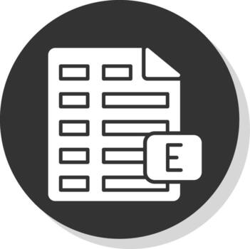 sobresalir glifo sombra circulo icono diseño vector