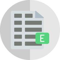 Excel Flat Scale Icon Design vector