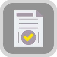 Document Flat round corner Icon Design vector