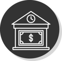 Finance Glyph Due Circle Icon Design vector
