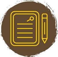 Notepad Line Circle Sticker Icon vector