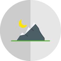 Mountain Flat Scale Icon Design vector