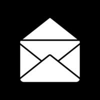 Mail Glyph Inverted Icon Design vector