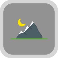 Mountain Flat round corner Icon Design vector