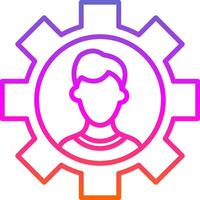 Coal Mining Line Gradient Icon Design vector