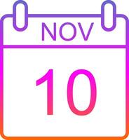 November Line Gradient Icon Design vector