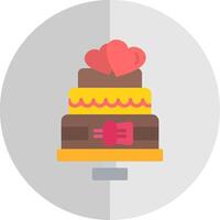 Wedding Cake Flat Scale Icon Design vector