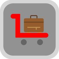 Trolley Flat round corner Icon Design vector