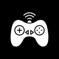 Controller Glyph Inverted Icon Design vector