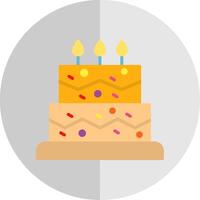 Cake Flat Scale Icon Design vector