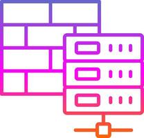 Firewall Line Gradient Icon Design vector