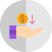 Recieve Money Flat Scale Icon Design vector