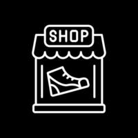 Shoe Shop Line Inverted Icon Design vector