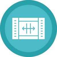 Resize Glyph Due Circle Icon Design vector