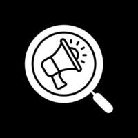 Search Glyph Inverted Icon Design vector